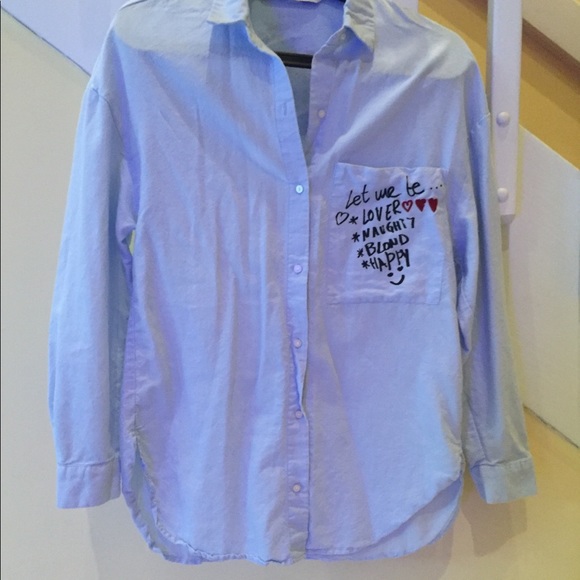 **SOLD**Zara Chambray Top Trafaluc Collection - Picture 1 of 13